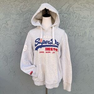 Superdry Vintage Logo Heritage Hoodie Iced Gray Marl XL